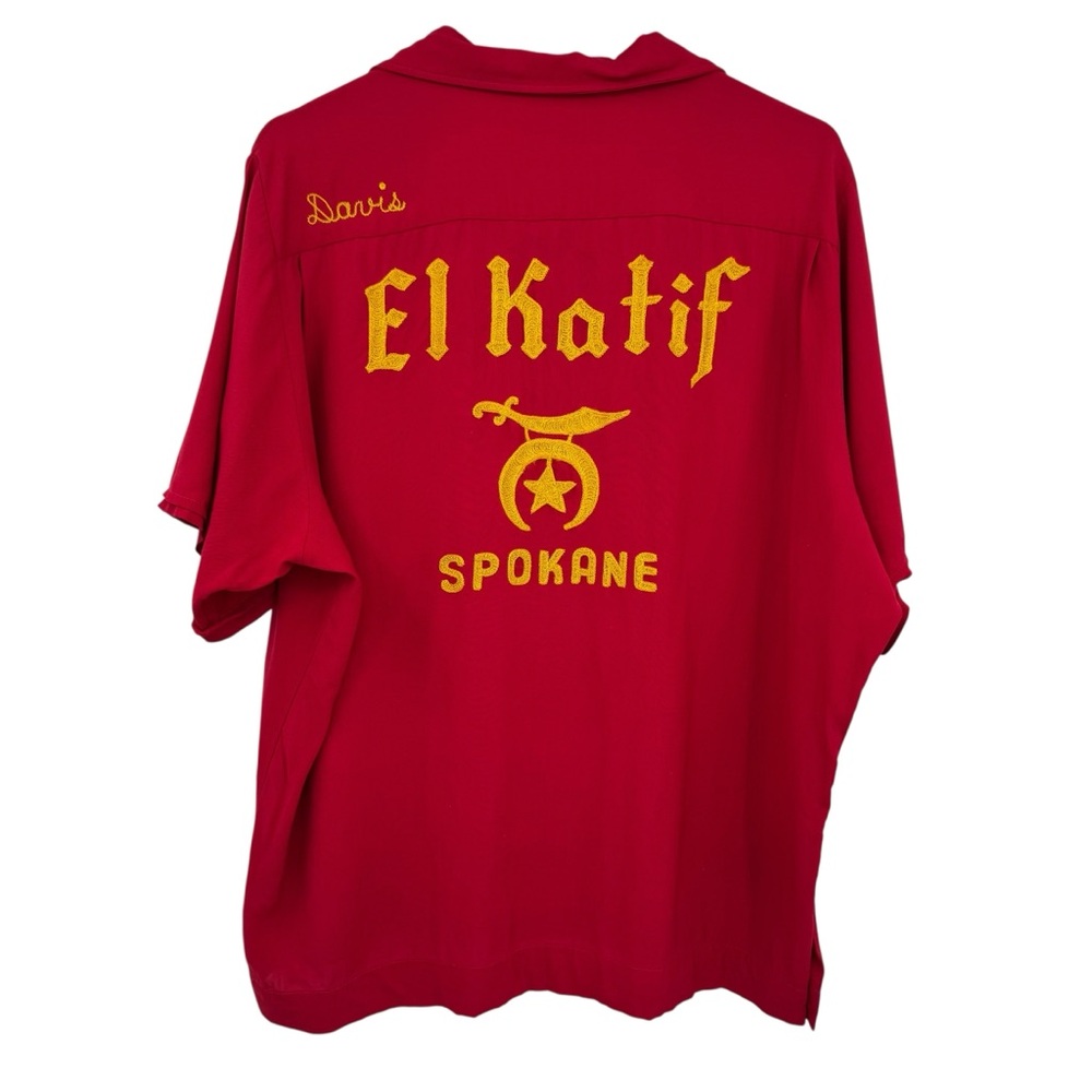 Vintage 50s King Louie Shriners Bowling Short Sleeve L